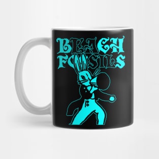 Beach Fossils Retro Pixel Art Bunny Mug